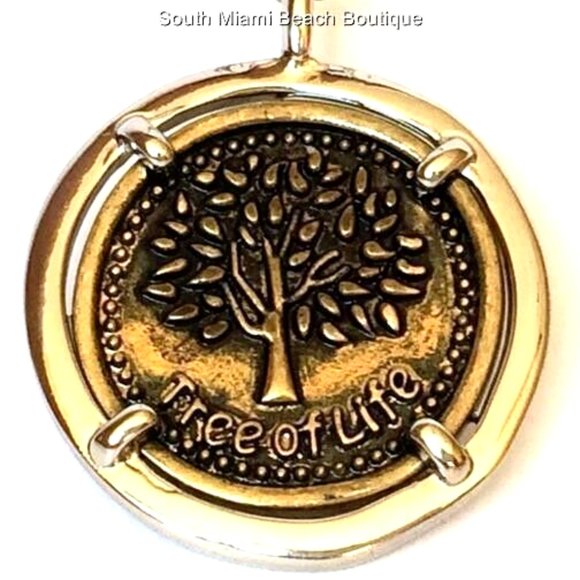 Tree of Life Pendant Necklace Peace Serenity Celtic Silver Gold Plated 18" - Picture 3 of 9